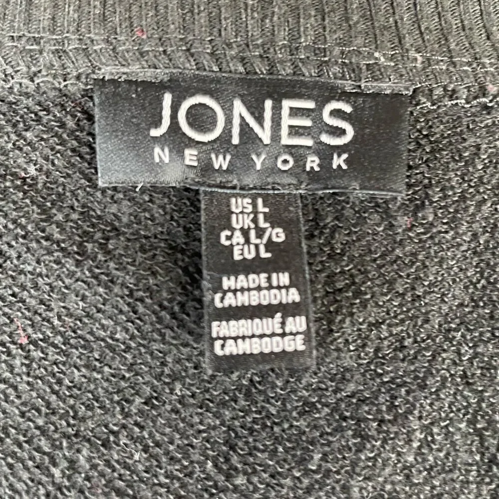 Jones New York Diagonal Zip Jacket Size L